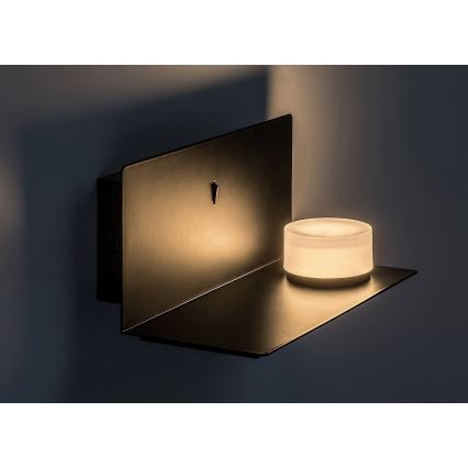 Rabalux - LED Nástěnné svítidlo s poličkou a USB portem LED/6W/230V 3000K