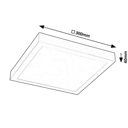 Rabalux - LED Přisazený panel LED/18W/230V 4000K 30x30 cm