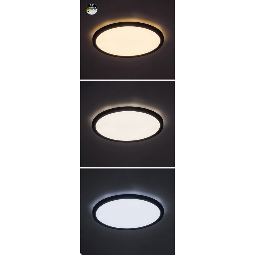 Rabalux - LED Stropní svítidlo LED/36W/230V 3000/4000/6000K pr. 50 cm černá