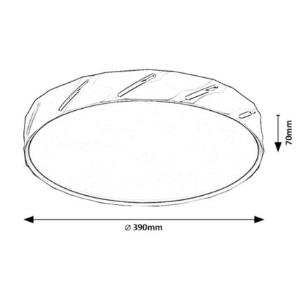 Rabalux - LED Stropní svítidlo LED/25W/230V 4000K pr. 39 cm černá