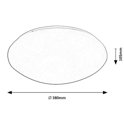 Rabalux - LED Stropní svítidlo se senzorem LED/24W/230V IP44 4000K