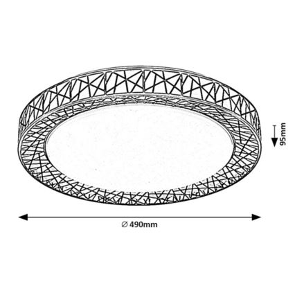 Rabalux - LED Stmívatelné stropní svítidlo LED/48W/230V 3000-6500K + dálkové ovládání