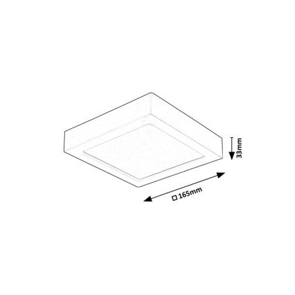Rabalux - LED Stropní svítidlo LED/15W/230V 4000K 16x16 cm bílá