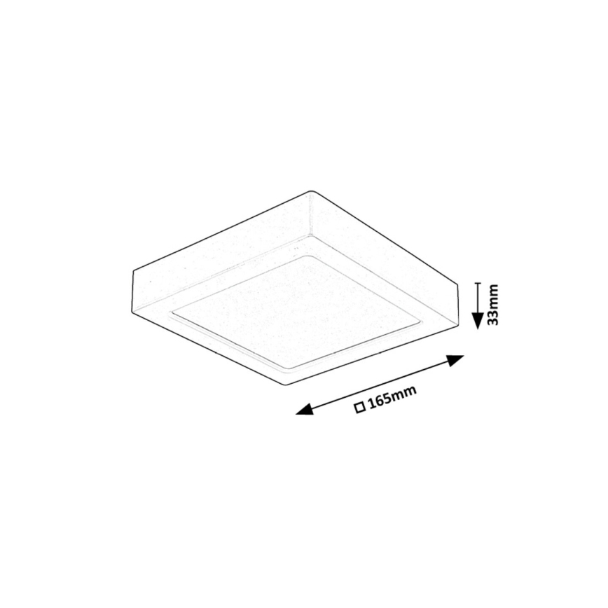 Rabalux - LED Stropní svítidlo LED/15W/230V 4000K 16x16 cm černá