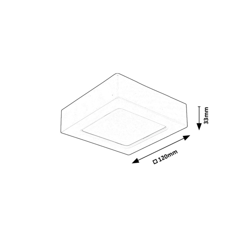 Rabalux - LED Stropní svítidlo LED/7W/230V 3000K 12x12 cm bílá
