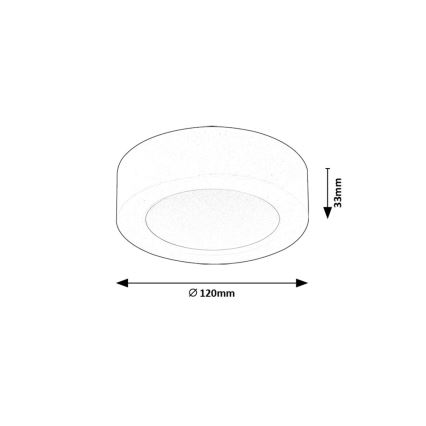Rabalux - LED Stropní svítidlo LED/7W/230V 3000K pr. 12 cm černá