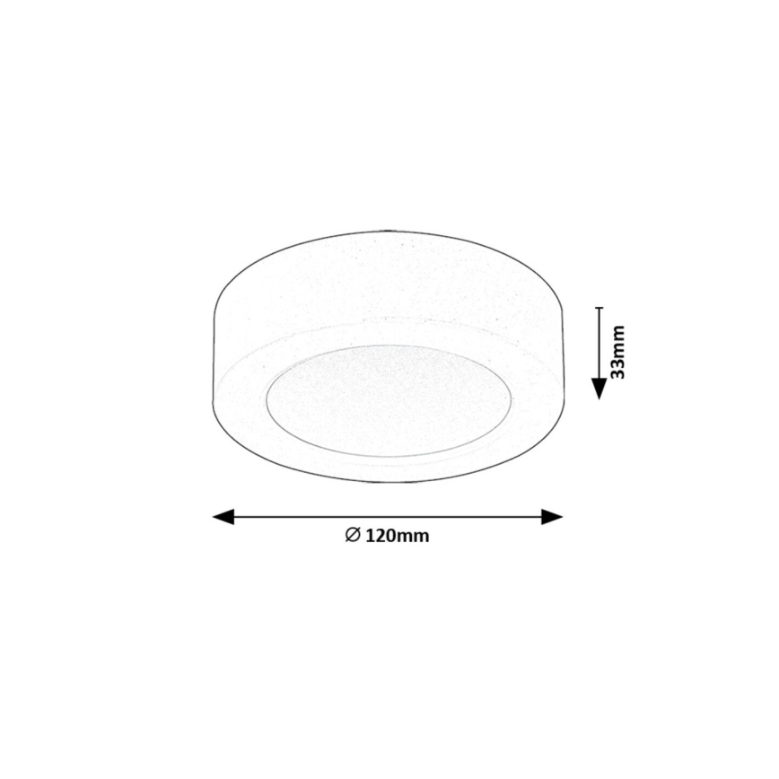 Rabalux - LED Stropní svítidlo LED/7W/230V 3000K pr. 12 cm černá