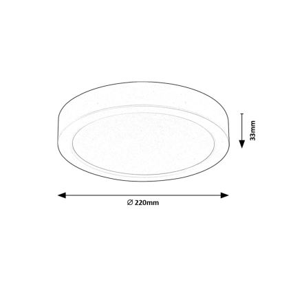 Rabalux - LED Stropní svítidlo LED/24W/230V 3000K pr. 22 cm černá