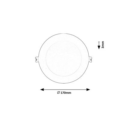 Rabalux - LED Podhledové svítidlo LED/12W/230V pr. 17 cm bílá