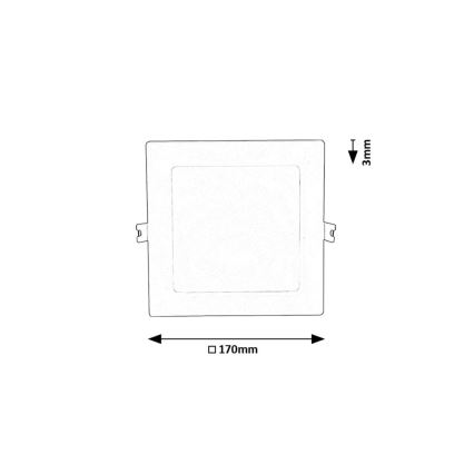 Rabalux - LED Podhledové svítidlo LED/12W/230V 17x17 cm bílá