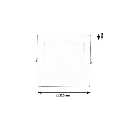 Rabalux - LED Podhledové svítidlo LED/18W/230V 22x22 cm bílá
