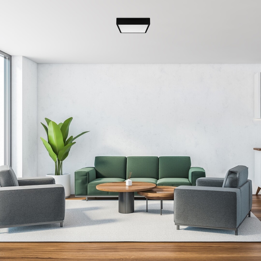 Rabalux - LED Stropní svítidlo LED/22W/230V 3000/4000/6000K 21x21 cm černá