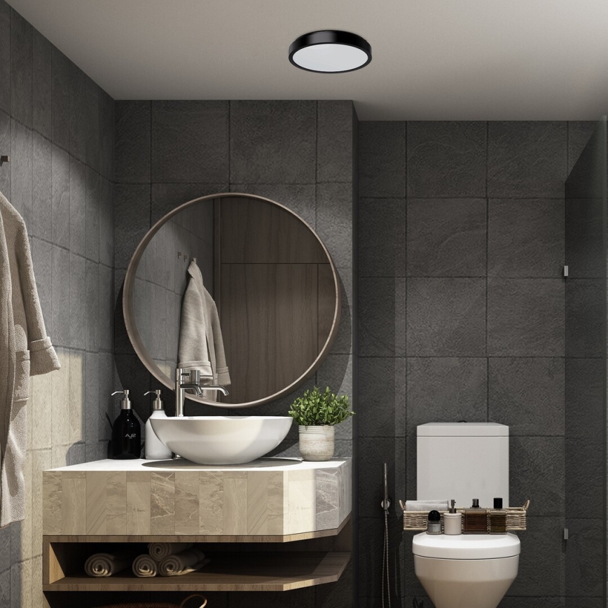 Rabalux - LED Koupelnové stropní svítidlo LED/18W/230V IP44 4000K pr. 25 cm černá