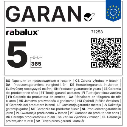 Rabalux - LED Koupelnové stropní svítidlo LED/36W/230V IP44 4000K pr. 35 cm bílá