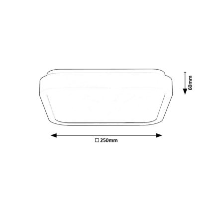 Rabalux - LED Koupelnové stropní svítidlo LED/18W/230V IP44 4000K 25x25 cm bílá