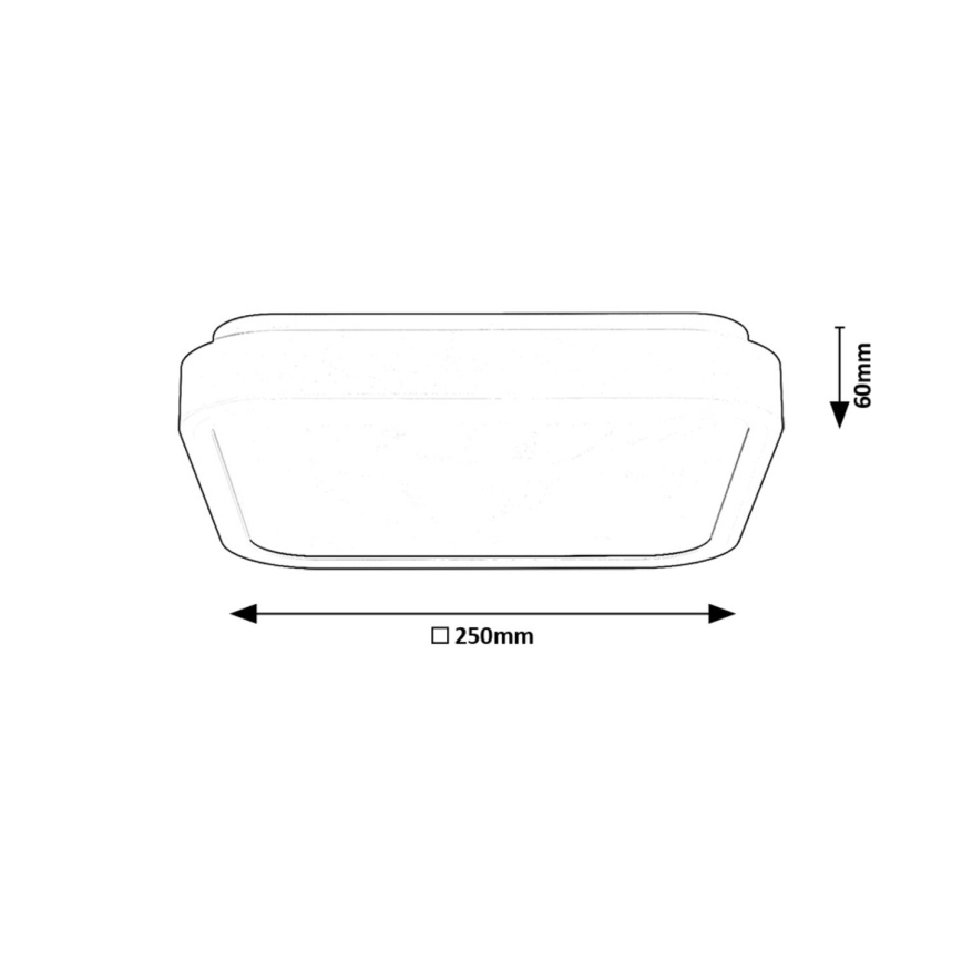 Rabalux - LED Koupelnové stropní svítidlo LED/18W/230V IP44 4000K 25x25 cm bílá