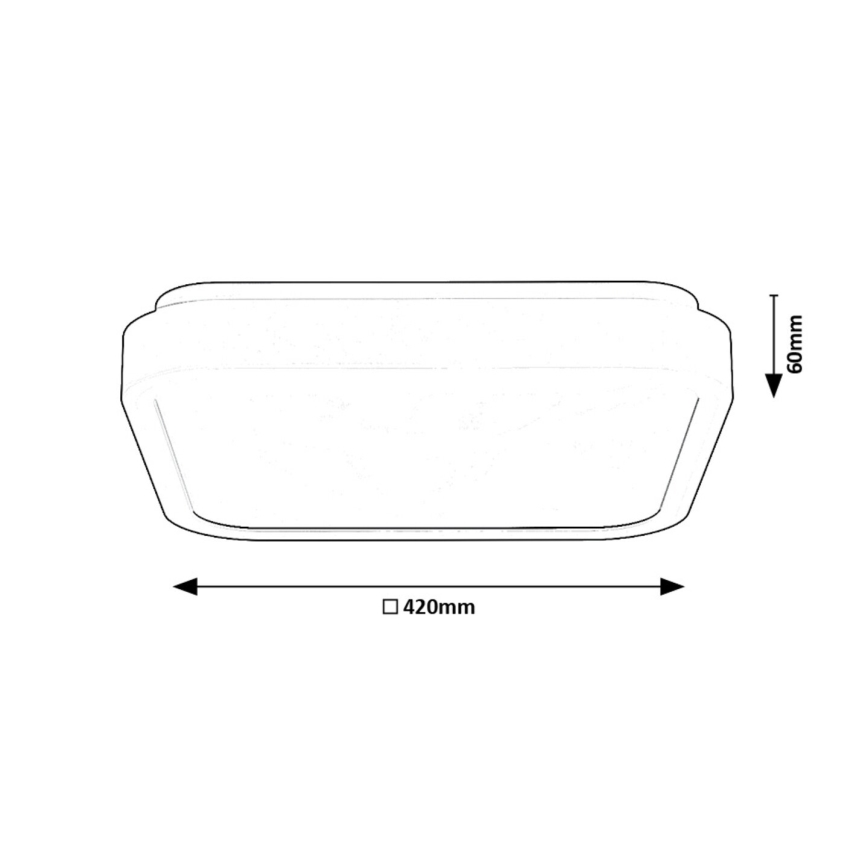 Rabalux - LED Koupelnové stropní svítidlo LED/48W/230V IP44 4000K 42x42 cm bílá