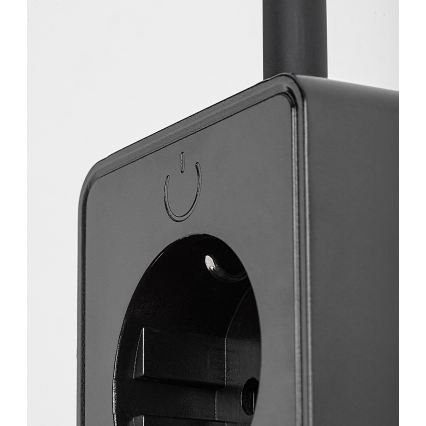 Rabalux - LED Stmívatelná nástěnná lampa LED/4W/230V s USB portem do zásuvky 3000/4000/6000K černá