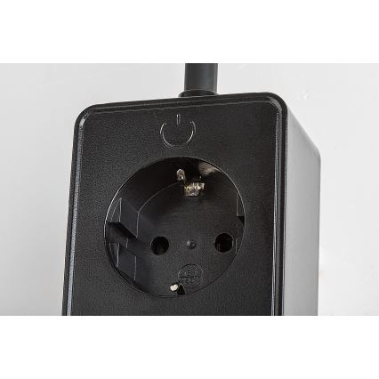 Rabalux - LED Stmívatelná nástěnná lampa LED/4W/230V s USB portem do zásuvky černá