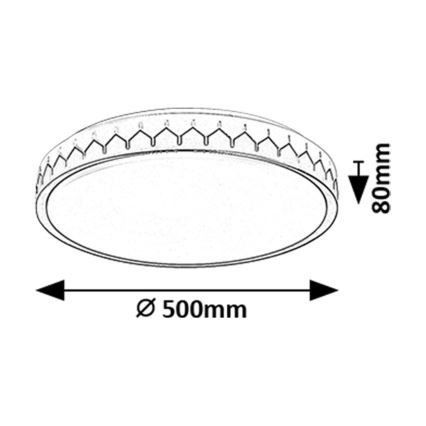 Rabalux - LED Stmívatelné stropní svítidlo LED/48W/230V 3000-6500K + dálkové ovládání