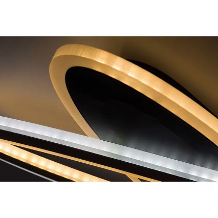 Rabalux - LED Stmívatelné stropní svítidlo LED/70W/230V 3000/4000/6000K černá + dálkové ovládání