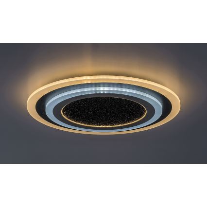 Rabalux - LED Stmívatelné stropní svítidlo LED/56W/230V 3000/4000/6000K černá + dálkové ovládání