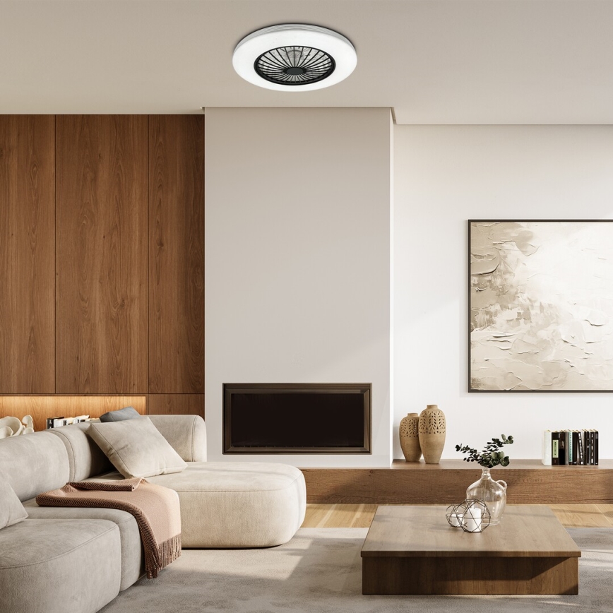 Rabalux - LED Stmívatelné stropní svítidlo s ventilátorem LED/48W/230V 3000-6500K + dálkové ovládání