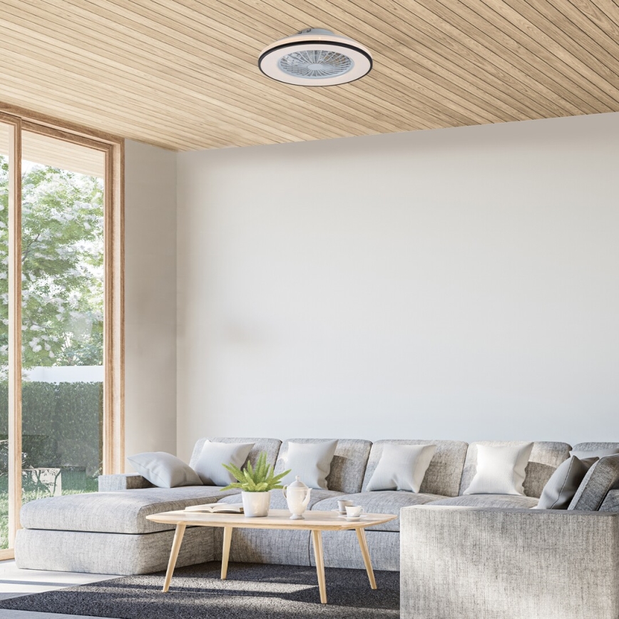 Rabalux - LED Stmívatelné stropní svítidlo s ventilátorem LED/48W/230V 3000-6500K + dálkové ovládání