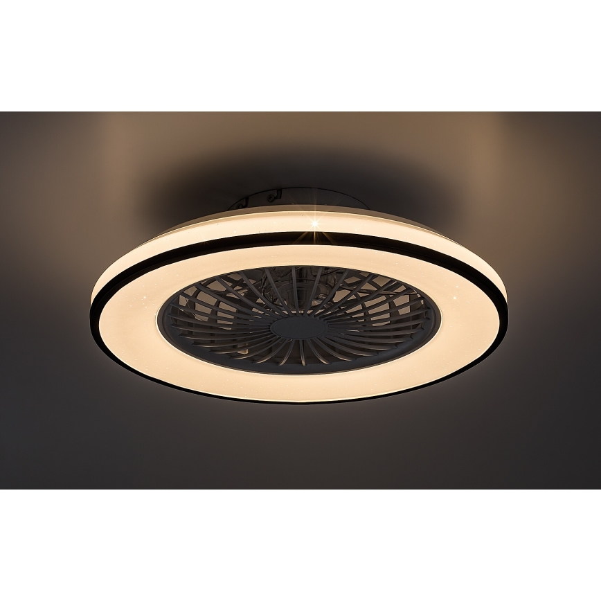 Rabalux - LED Stmívatelné stropní svítidlo s ventilátorem LED/48W/230V 3000-6500K + dálkové ovládání