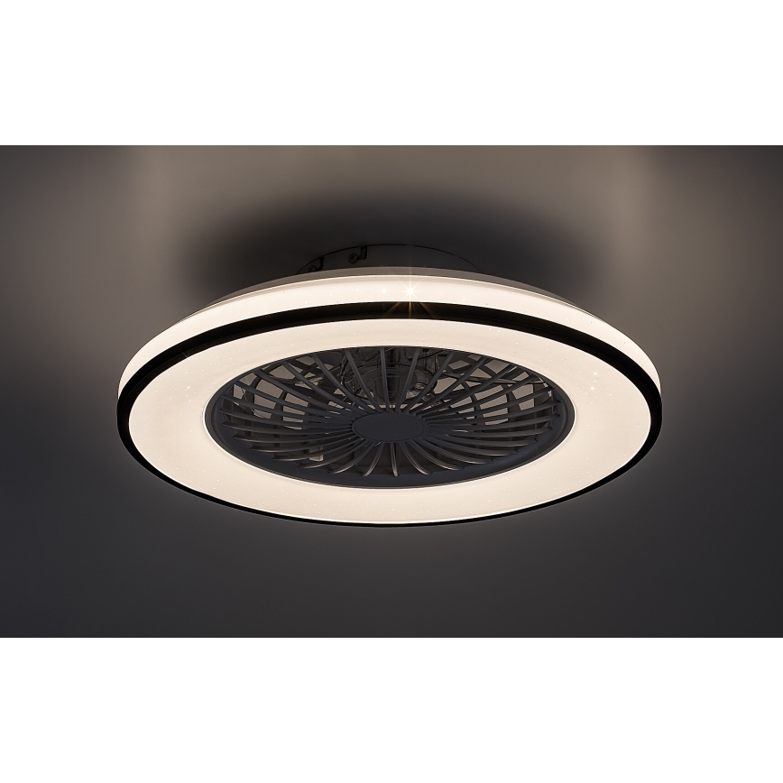 Rabalux - LED Stmívatelné stropní svítidlo s ventilátorem LED/48W/230V 3000-6500K + dálkové ovládání