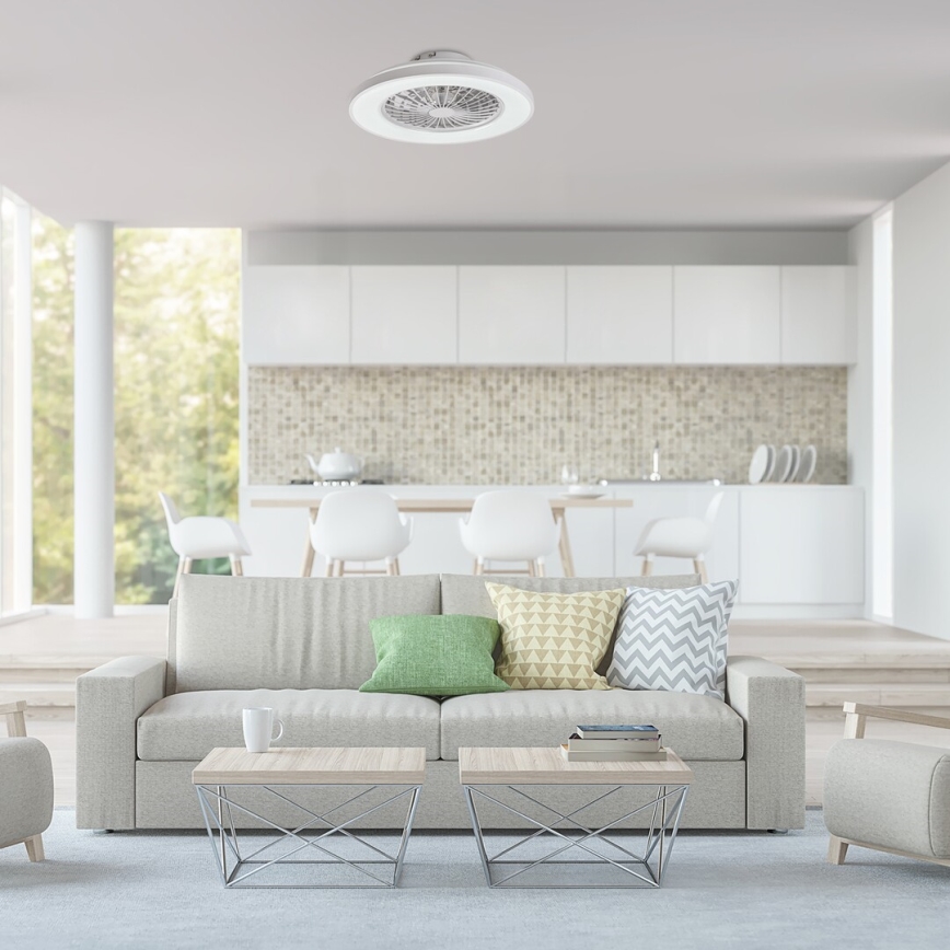 Rabalux - LED Stmívatelné stropní svítidlo s ventilátorem LED/48W/230V 3000-6500K + dálkové ovládání