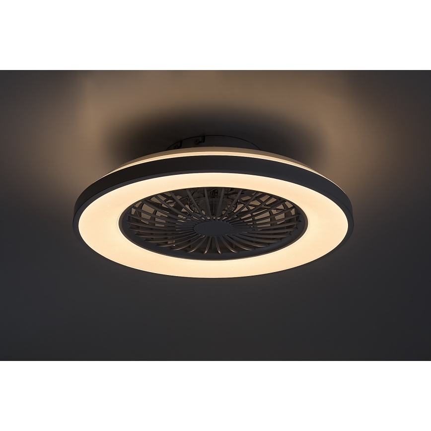 Rabalux - LED Stmívatelné stropní svítidlo s ventilátorem LED/48W/230V 3000-6500K + dálkové ovládání