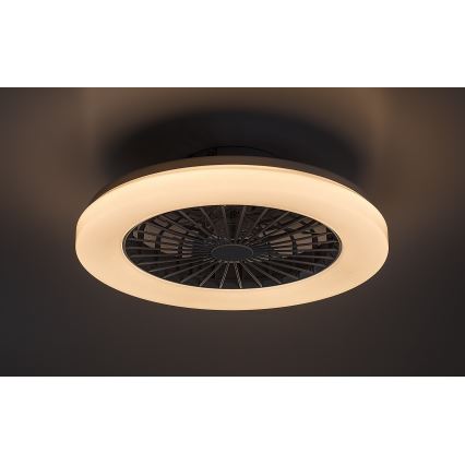 Rabalux - LED RGB Stmívatelné stropní svítidlo s ventilátorem LED/48W/230V 3000-6500K + dálkové ovládání