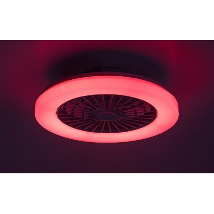 Rabalux - LED RGB Stmívatelné stropní svítidlo s ventilátorem LED/48W/230V 3000-6500K + dálkové ovládání