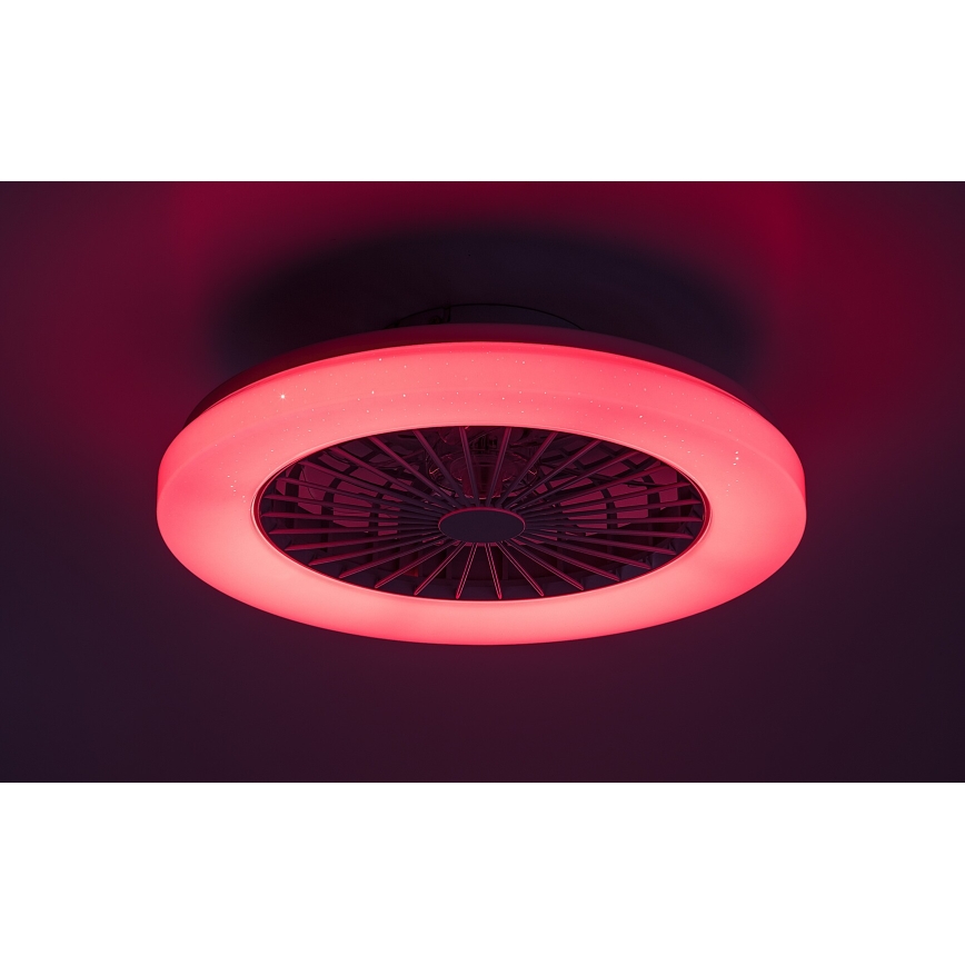 Rabalux - LED RGB Stmívatelné stropní svítidlo s ventilátorem LED/48W/230V 3000-6500K + dálkové ovládání