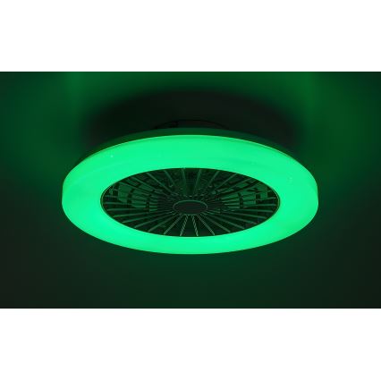 Rabalux - LED RGB Stmívatelné stropní svítidlo s ventilátorem LED/48W/230V 3000-6500K + dálkové ovládání