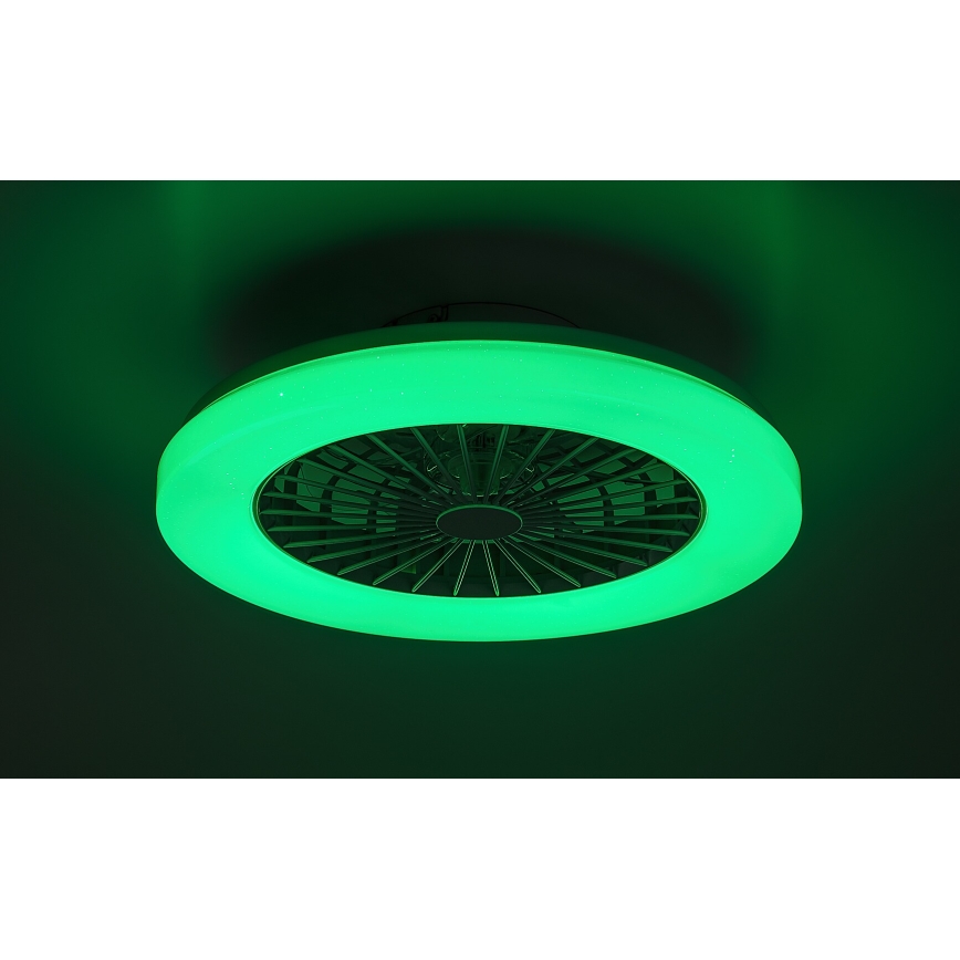 Rabalux - LED RGB Stmívatelné stropní svítidlo s ventilátorem LED/48W/230V 3000-6500K + dálkové ovládání