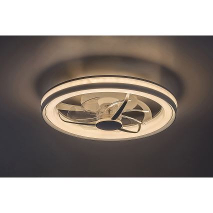 Rabalux - LED Stmívatelné stropní svítidlo s ventilátorem LED/40W/230V 3000/4000/6000K Wi-Fi + dálkové ovládání