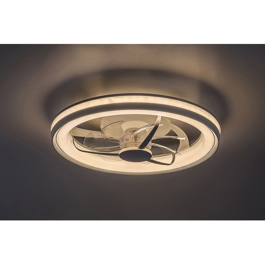 Rabalux - LED Stmívatelné stropní svítidlo s ventilátorem LED/40W/230V 3000/4000/6000K Wi-Fi + dálkové ovládání