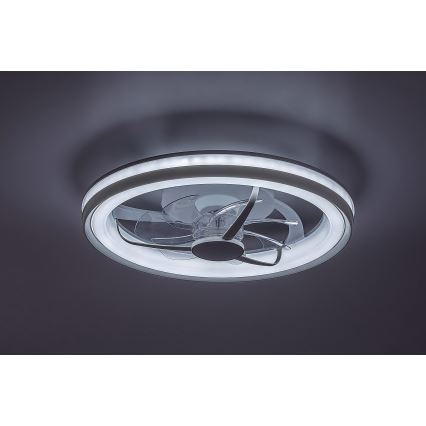 Rabalux - LED Stmívatelné stropní svítidlo s ventilátorem LED/40W/230V 3000/4000/6000K Wi-Fi + dálkové ovládání