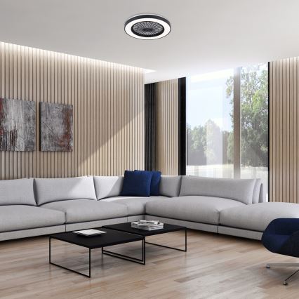 Rabalux - LED Stmívatelné stropní svítidlo s ventilátorem LED/40W/230V 3000/4000/6000K Wi-Fi + dálkové ovládání