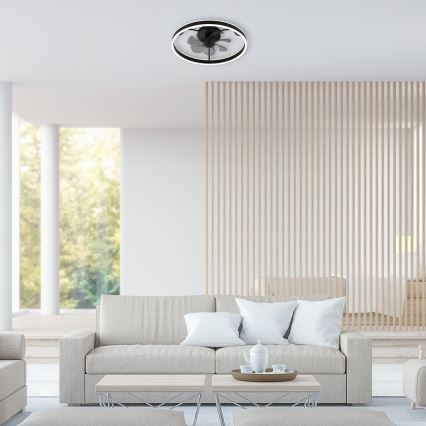 Rabalux - LED Stmívatelné stropní svítidlo s ventilátorem LED/40W/230V 3000/4000/6000K Wi-Fi + dálkové ovládání