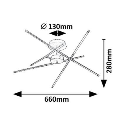 Rabalux - LED Přisazený lustr LED/40W/230V 3000K zlatá