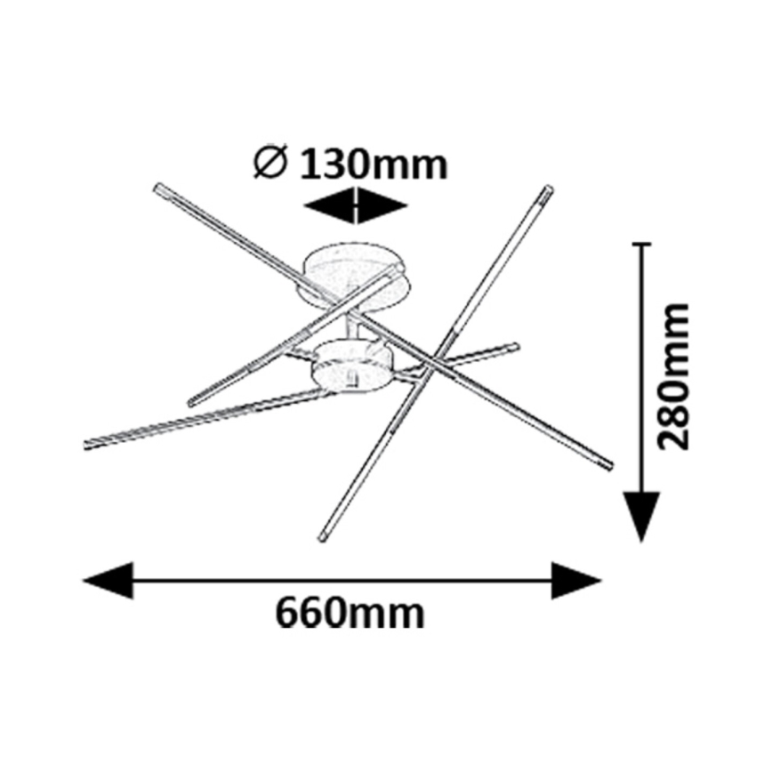 Rabalux - LED Přisazený lustr LED/40W/230V 3000K zlatá