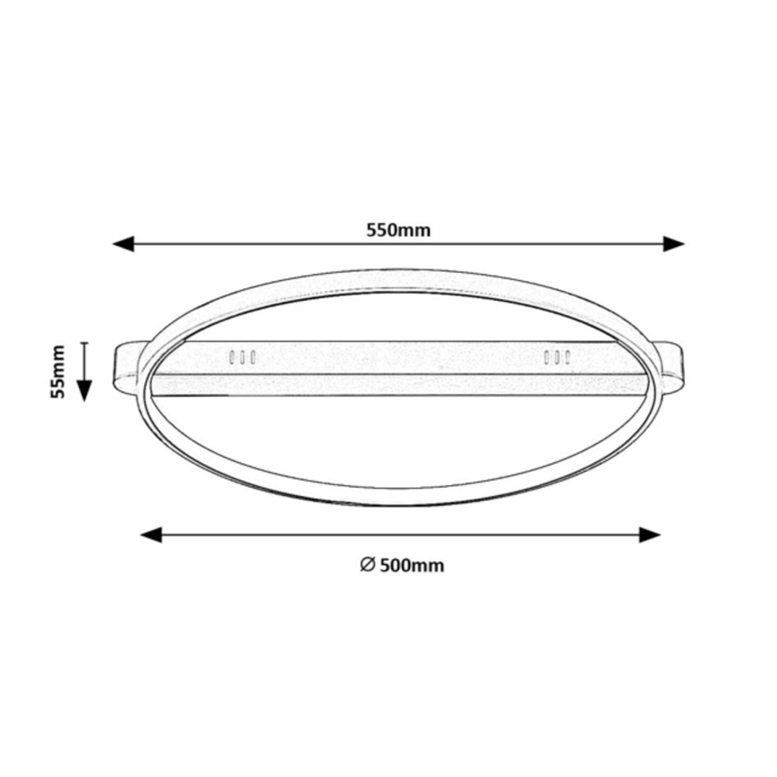 Rabalux - LED Stropní svítidlo LED/45W/230V 3000K 50x55 cm černá