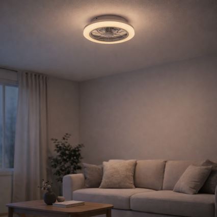 Rabalux - LED Stmívatelný stropní svítidlo s ventilátorem LED/24W/230V 3000-6500K + dálkové ovládání