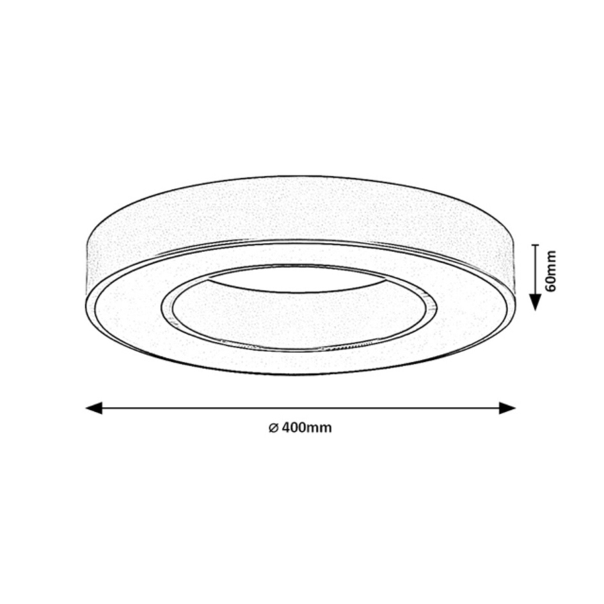 Rabalux - LED Stropní svítidlo LED/24W/230V 3000/4000/6500K pr. 40 cm černá