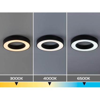 Rabalux - LED Stmívatelné stropní svítidlo LED/45W/230V 3000-6500K pr. 60 cm černá + dálkové ovládání
