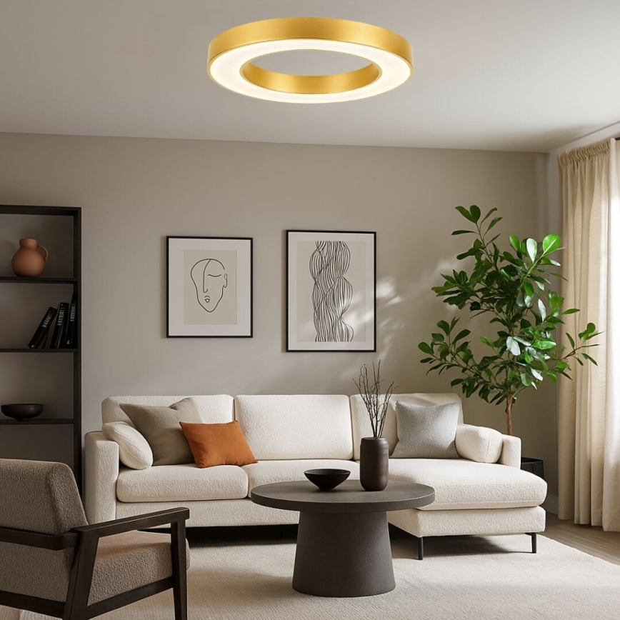 Rabalux - LED Stmívatelné stropní svítidlo LED/45W/230V 3000-6500K pr. 60 cm zlatá + dálkové ovládání
