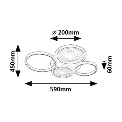 Rabalux - LED Stmívatelné stropní svítidlo LED/40W/230V 3000-6500K + dálkové ovládání